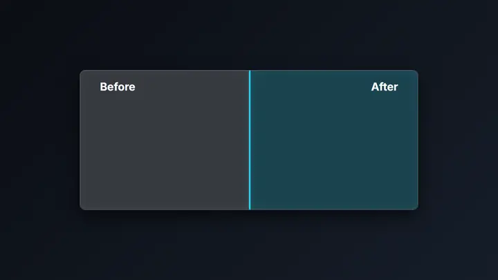 Before / After dark preview
