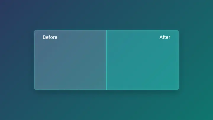 Before / After frost preview