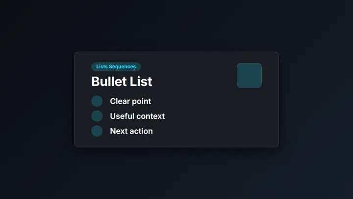 Bullet List dark preview