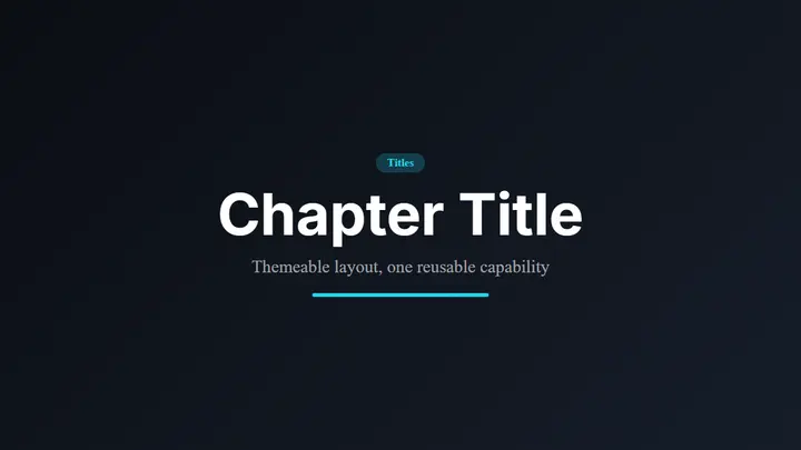 Chapter / Section Title dark preview