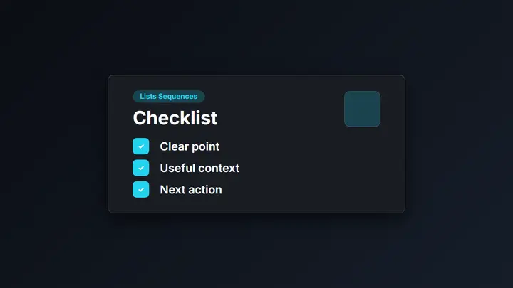 Checklist dark preview