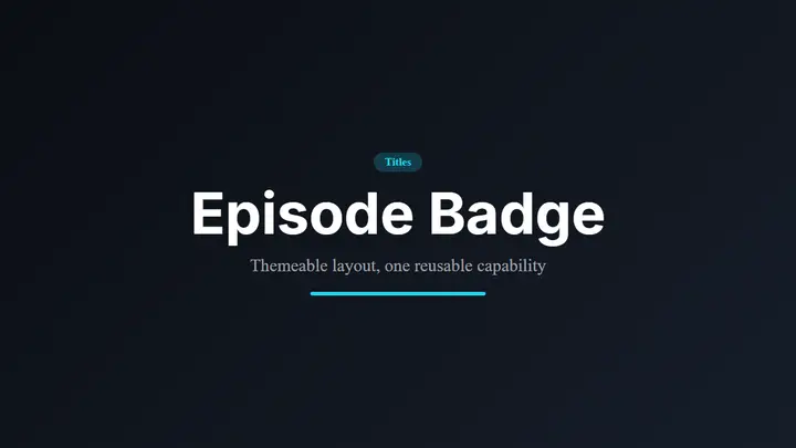 Episode Badge dark preview