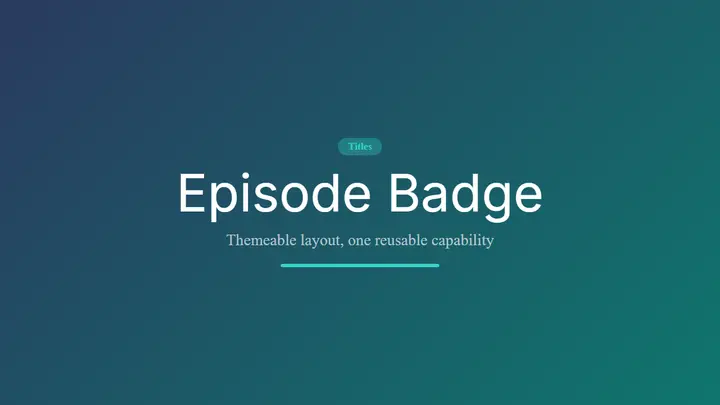 Episode Badge frost preview