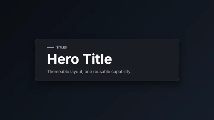 Animated Title / Title Screen dark preview