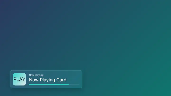Now Playing Card frost preview