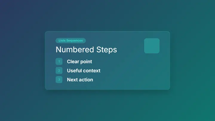 Numbered Steps frost preview