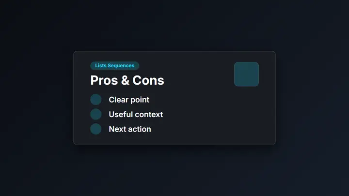 Pros & Cons dark preview