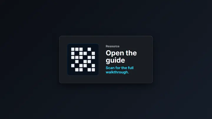 QR Code Card dark preview