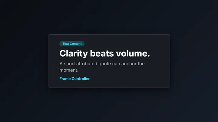 Quote Card dark preview