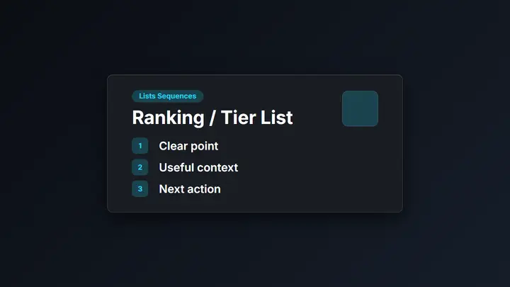 Ranking / Tier List dark preview