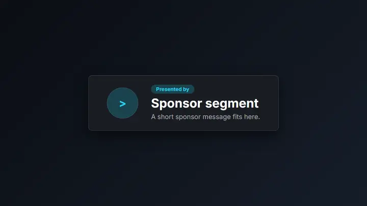 Sponsor Card dark preview