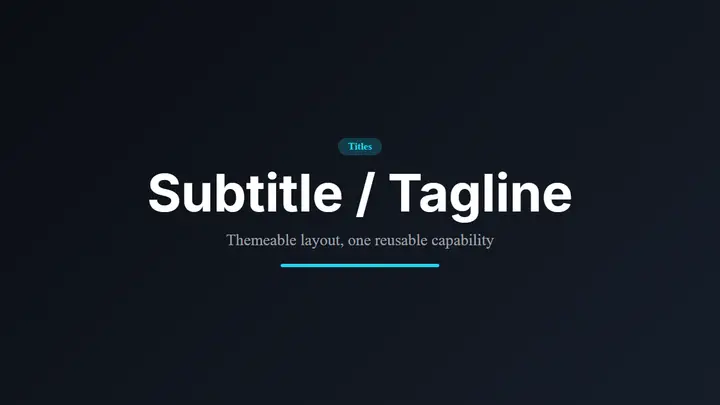 Subtitle / Tagline dark preview